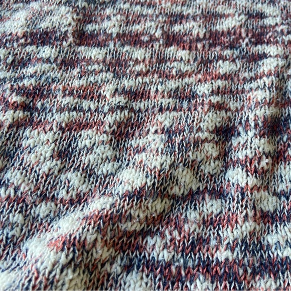 Westbound Sz 2X Muted Multicolor Knit Shawl Cardigan Poncho Fringed Tribal Trim - Picture 10 of 10